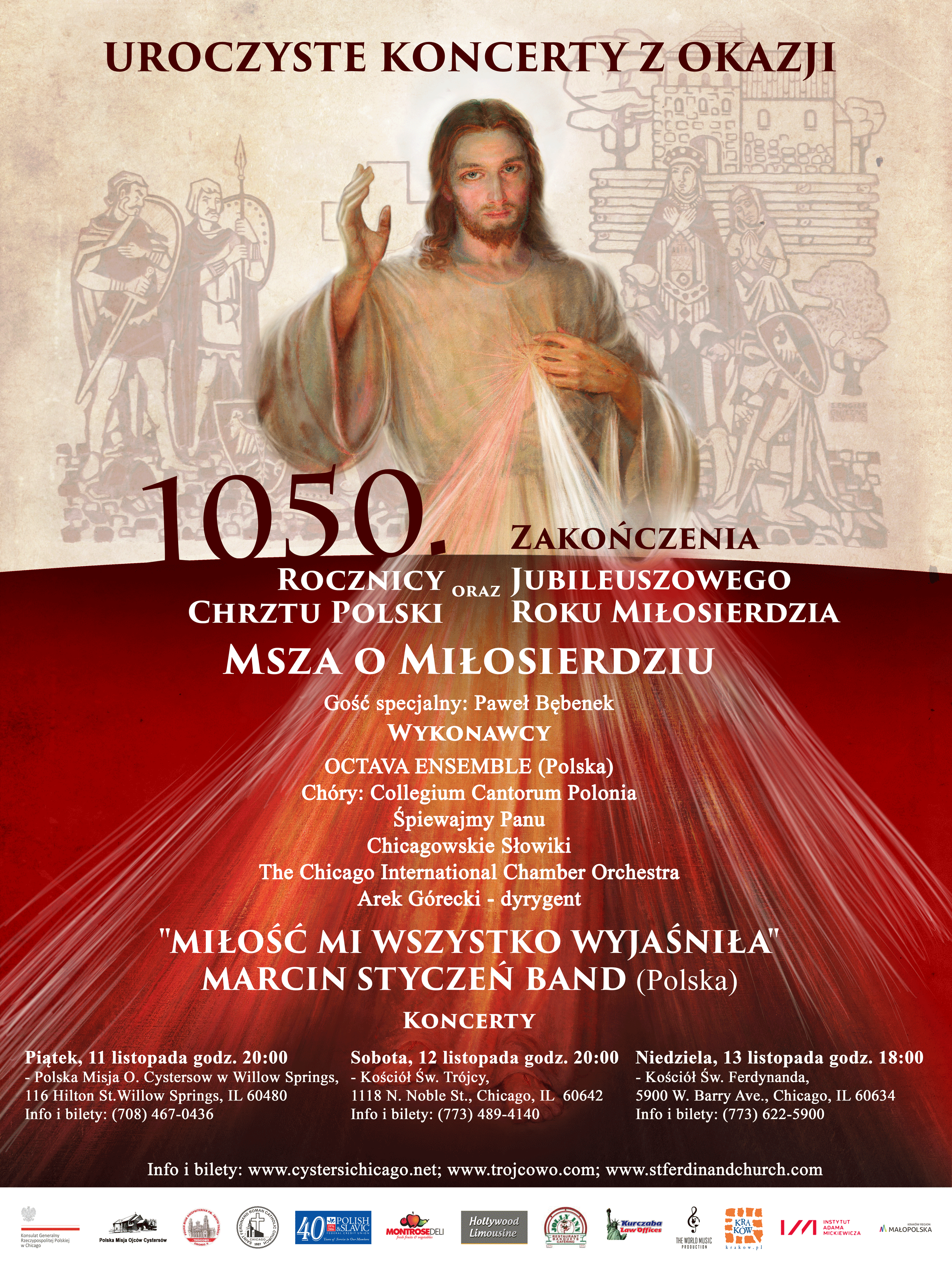 Msza o MIłosierdziu z okazji 1050. rocznicy Chrztu Polski - Plakat 2016